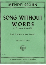 Song Without Words in D major, Opus 109 (Katims)