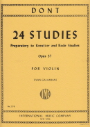 24 Studies, Opus 37 (Preparatory to Kreutzer and Rode Studies) (Galamian)
