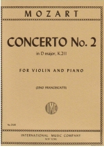 Concerto No. 2 in D major, K. 211 with Cadenzas by ZINO FRANCESCATTI