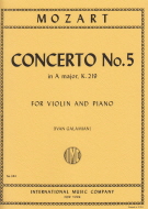 Concerto No. 5 in A major, K. 219 with Cadenzas by JOSEPH JOACHIM (Galamian)