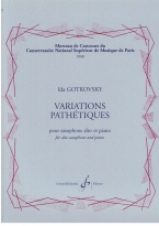 Gotkovsky : Variations pathetiques for alto saxophone and piano