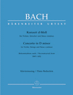 Bach: Concerto in D minor for Violin, Strings and Basso continuo D minor Bwv1052
