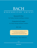 Bach: Concerto in E major for Violin, Strings and Basso continuo E major BWV 1042