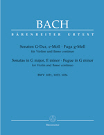 Bach: Sonatas in G major, E-minor, Fugue in G minor Bwv 1021.1023.1026