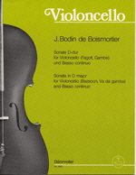 Boismortier: Sonata in D major for Cello (or Bassoon) and Piano