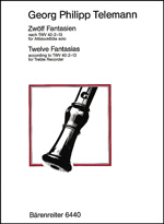 Telemann: Twelve Fantasias for Solo Treble Recorder based on TWV 40:2-13