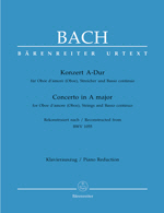 Bach: Concerto in A major for Oboe d'amore (Oboe), Strings and Basso continuo A major