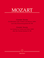 Mozart: Grande Sonate for A Clarinet (or Violin) and Piano (1809) A major k581