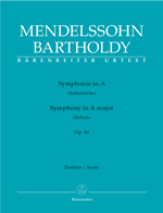 Mendelssohn : Symphony 'Italian' A major op. 90