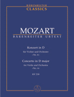 Mozart: Concerto in D major for Violin and Orchestra 'No. 4' D major KV 218