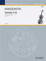 Hindemith Violin Sonata in D Major Op 11/2