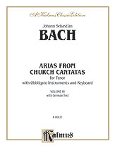 Bach : Tenor Arias from Church Cantatas, Volume III