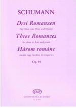 Schumann : Three Romances, Op. 94 for Oboe (Flute) and Piano