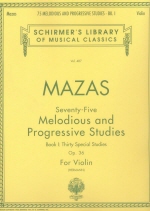 Mazas : 75 Melodious and Progressive Studies, OP. 36 - Book 1