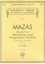 Mazas : 75 Melodious and Progressive Studies, OP. 36 - Book 3