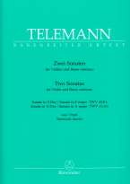 Telemann Two Sonatas for Violin and Basso continuo from Essercizii musici