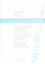 Kuhlau Introduction and variations on a theme from Carl Maria von Weber's "Euryanthe" op. 63 for flute and piano