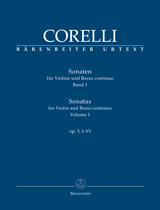 Corelli : Sonatas for Violin and Basso continuo op. 5, I-VI