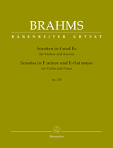 Brahms: Sonatas in F minor and E-flat major for Violin and Piano
