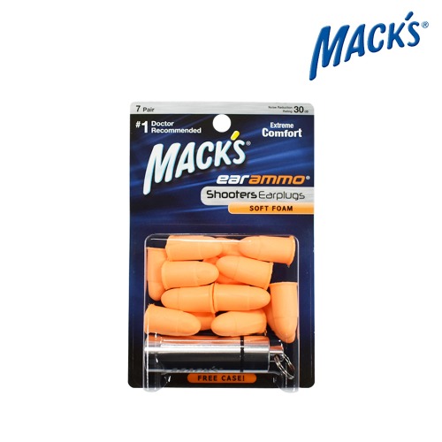맥스 총알모양 귀마개/MACK’S Ear Ammo Soft Foam 4794